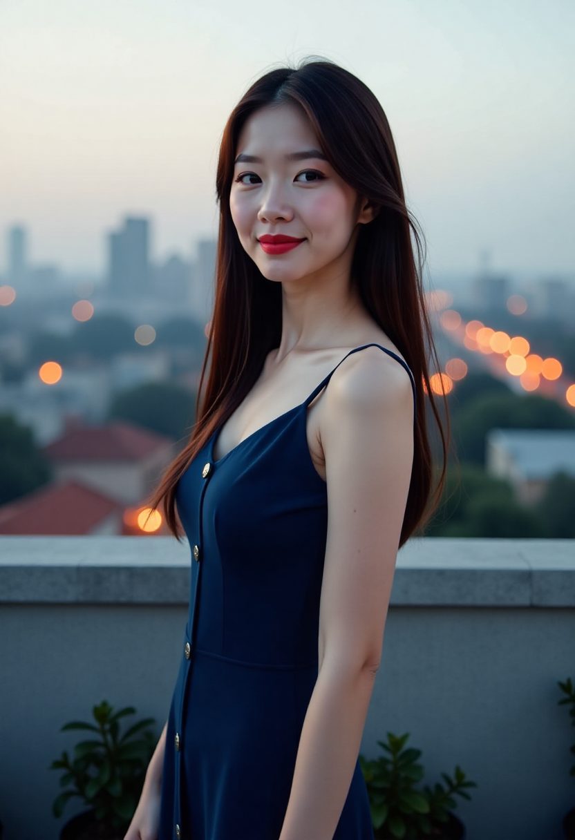 城市背景中的独处时刻